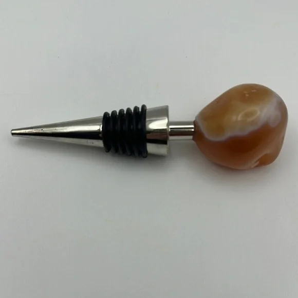 Carnelian Agate Wine Bottle Stopper - Picture 6 of 11